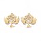 304 Stainless Steel Hollow Tree of Life with Angel Wings Pendants, Ion Plating(IP), Real 18K Gold Plated, 38.5x39x1.5mm, Hole: 2mm