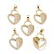 Brass Micro Pave Clear Cubic Zirconia Pendants, Long-Lasting Plated, Heart Lock, Real 18K Gold Plated, 25.5x18x4mm, Hole: 5x3mm