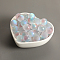 Frosted Glass Beads, No Hole, with Glitter Powder, Round, Pale Turquoise, 12mm