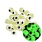 Luminous & Printed Opaque Acrylic Beads, Round Eye, Glow in the Dark, Champagne Yellow, 6mm, Hole: 1.6mm
