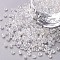 Glass Seed Beads, Trans. Colors Rainbow, Round, Clear, 3mm, Hole: 1mm, about 2222pcs/100g