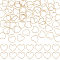 80Pcs Brass Linking Rings, Long-Lasting Plated, Heart, Real 24K Gold Plated, 9x10x1mm, Inner Diameter: 9x7.5mm