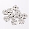 Tibetan Style Alloy Beads, Lead Free and Cadmium Free, Flat Round, Antique Silver, 13x1mm, Hole: 2.5mm