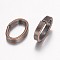 Iron Linking Rings, Oval, Red Copper, 10x7x2mm