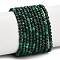 Natural Malachite Beads Strands, Faceted, Round, 3mm, Hole: 0.7mm, about 128pcs/strand, 15.35 inch(39cm)