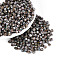 Picasso Glass Seed Beads, Bicone, Faceted, Thistle, 4~4.5x3.5~4mm, Hole: 1~1.2mm, about 675pcs/50g