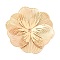 Brass Bead Caps, Flower, Golden, 35x34.5x1.5mm, Hole: 1mm