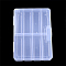 Plastic Bead Storage Containers, 8 Compartments, Rectangle, Clear, 27x19x4.5cm, Compartment: 132x45mm