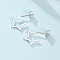 Simple Sterling Silver Star Stud Earrings, Silver, 13mm