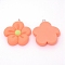 Resin Pendants, with Platinum Iron Finding, Coral, Flower, Coral, 32x27x6mm, Hole: 2mm