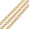 Ion Plating(IP) 304 Stainless Steel Curb Chains, Textured, Unwelded, with Spool, Golden, 10x7x1.5mm, about 16.40 Feet(5m)/Roll