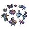 Rainbow Color Alloy Pendants, Cadmium Free & Nickel Free & Lead Free, Insect, 11x13x2mm, Hole: 1.8mm, 10pcs/set