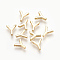 Brass Charms, Real 18K Gold Plated, Letter.Y, 7~8.5x4~7.5x2mm, Hole: 1mm