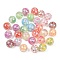Transparent Resin Beads, Round with Fruit Slice Shape, with Polymer Clay, Mixed Color, 15.5mm, Hole: 2.2mm