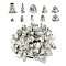 50Pcs 10 Styles Tibetan Style Bead Caps & Cone, Antique Silver, 7~18x5~17mm, Hole: 1mm, 5Pcs/style