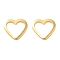 Brass Linking Rings, Heart, Cadmium Free & Lead Free, Real 24K Gold Plated, 8.5x9.5x1mm, Inner Diameter: 5x7mm