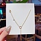 Stainless Steel Cable Chain Necklaces, Rhinestone Pendant Necklaces, Ring, 8.27~19.69 inch(21~50cm)