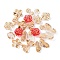 Transparent Acrylic Beads, Mixed shapes, Red, 10.5~47x11.5~61x2.5~7.5mm, Hole: 1.6~2.5mm, about 34pcs/50g