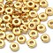 Brass Beads, Flat Round, Cadmium Free & Nickel Free & Lead Free, Real 18K Gold Plated, 4x4x1.5mm, Hole: 1.4mm