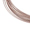4.5M Round Brass Wire, for Jewelry Making, Real Rose Gold Filled, 0.5mm, 24 Gauge, about 14.76 Feet(4.5m)/Roll