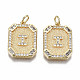 Латунные микропаве прозрачные подвески с фианитом KK-S356-234I-G-NF-1