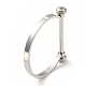 Браслет из нержавеющей стали 304 с D-образной планкой и винтами BJEW-G636-04B-P-3