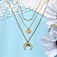 Ожерелья из нержавеющей стали 304 NJEW-Z054-02G-3