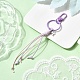 Корейский вощеный полиэстеровый шнур и подвеска в виде клевера из нержавеющей стали 201 HJEW-JM04414-03-2