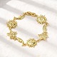 Латунь ссылка браслеты для женщин BJEW-C118-01G-3