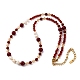 Ожерелья из натурального сердолика (окрашенного и нагретого) NJEW-U026-24G-4