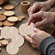 Необработанные деревянные плоские круглые вырезы WOOD-WH0050-042D-4