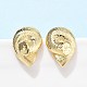 Латунь серьги EJEW-Q017-06G-1