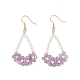 Серьги-подвески из натурального аметиста EJEW-TA00742-03-2