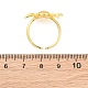 Латунные кольца-манжеты с микропаве и прозрачным цирконием для женщин RJEW-U047-28G-5