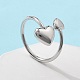 Кольца-манжеты в форме сердца из нержавеющей стали 304 для женщин RJEW-A063-01D-P-1