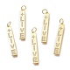 Латунные микропаве прозрачные подвески с фианитом ZIRC-I048-10G-1