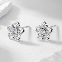 Серьги-гвоздики из стерлингового серебра в стиле «сладкий лесной цветок» s925 TP9211-2