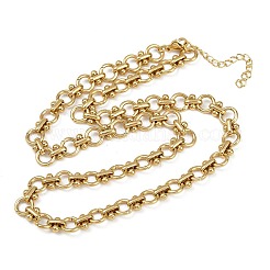 Браслеты из звеньевой цепи из нержавеющей стали 304 BJEW-H207-01B-G