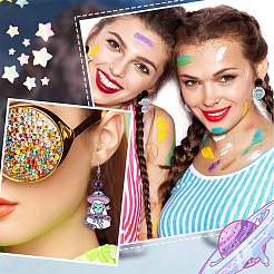 20шт 5 стиля непрозрачные акриловые подвески SACR-SC0001-06