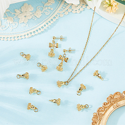 12шт латунные микропаве прозрачные кубические циркониевые подвески&nbsp;ZIRC-BBC0003-46