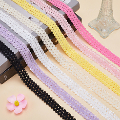 20 м полиэстеровая эластичная кружевная лента с оборками&nbsp;OCOR-GF0003-37F