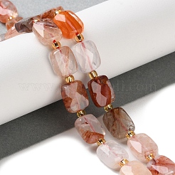 Натуральный красный гематоидный кварц / нити из железистого кварца G-H061-A03-01