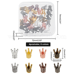 32 шт. 8-х цветные бусины из сплава в тибетском стиле и бусины из сплава FIND-CA0002-82