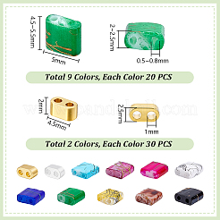 240 шт. 11 стиля гальванизированных немагнитных синтетических гематитовых бусин и стеклянных бусин&nbsp;G-PH0003-33