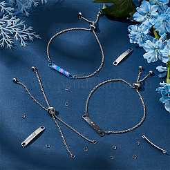 10шт регулируемый слайдер из нержавеющей стали 304 для изготовления браслета&nbsp;DIY-SC0026-30B