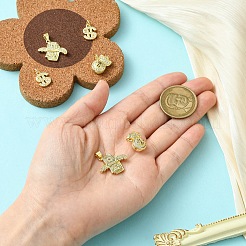 6 шт. 3 стиля латунные подвески с микропаве и кубическим цирконием&nbsp;KK-CJ0002-92