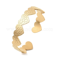 Браслеты-манжеты из нержавеющей стали 304 для женщин BJEW-B120-02G-02