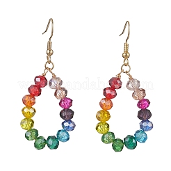 Серьги с каплями из стекла&nbsp;EJEW-JE06777