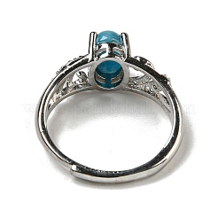 Овальный натуральный апатитрегулируемые кольца&nbsp;RJEW-Q818-01P-09B