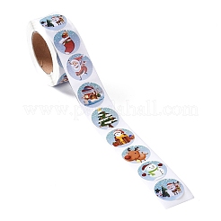 8 шаблон рождественские круглые самоклеящиеся бумажные наклейки в горошек рулон&nbsp;LS-DIY-A042-01D